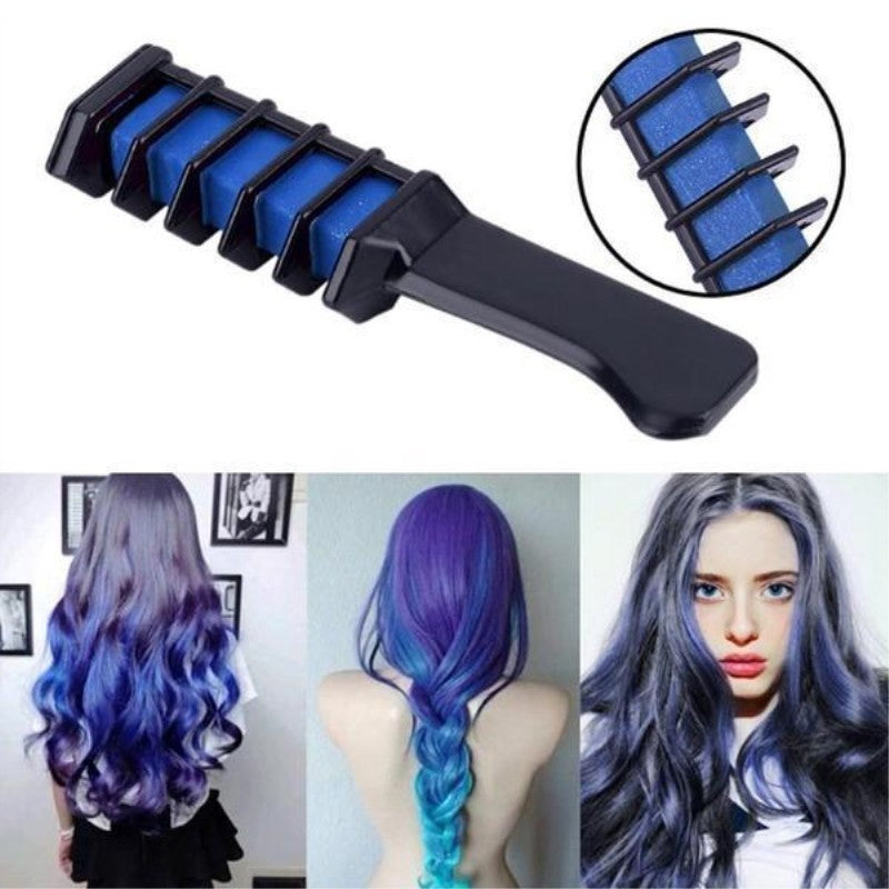 Vibrant Temporary Hair Dye Crayons | Mini Disposable Color Chalk Box for Quick Use