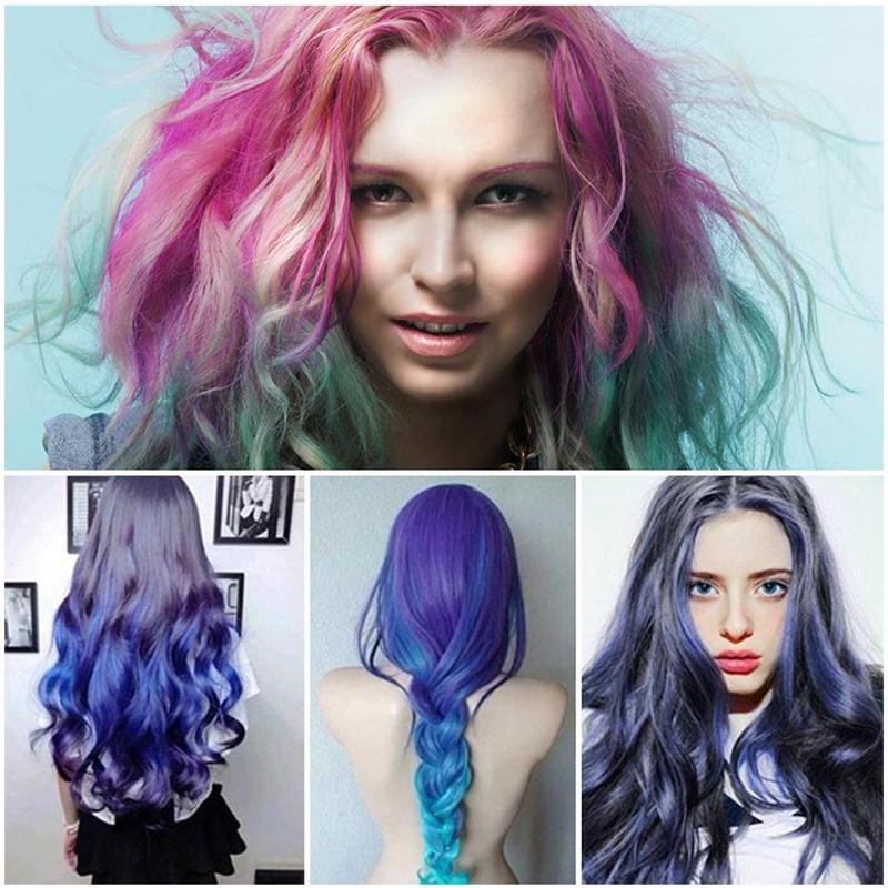 Vibrant Temporary Hair Dye Crayons | Mini Disposable Color Chalk Box for Quick Use