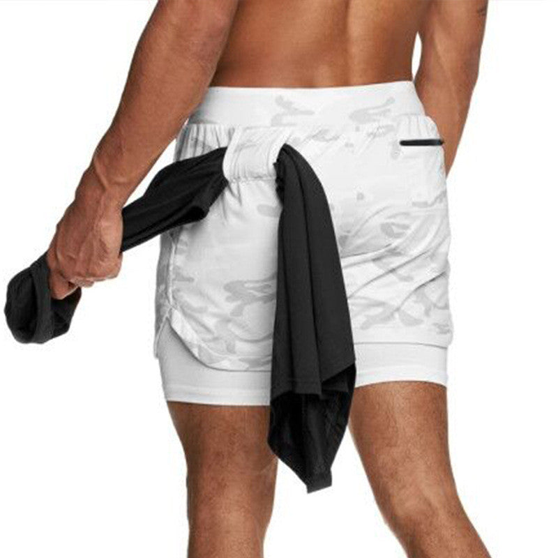 Men's 2-in-1 Sport Shorts - Joggers with Integrated Liner, Hip Pockets, and Hidden Zipper Safety Pockets