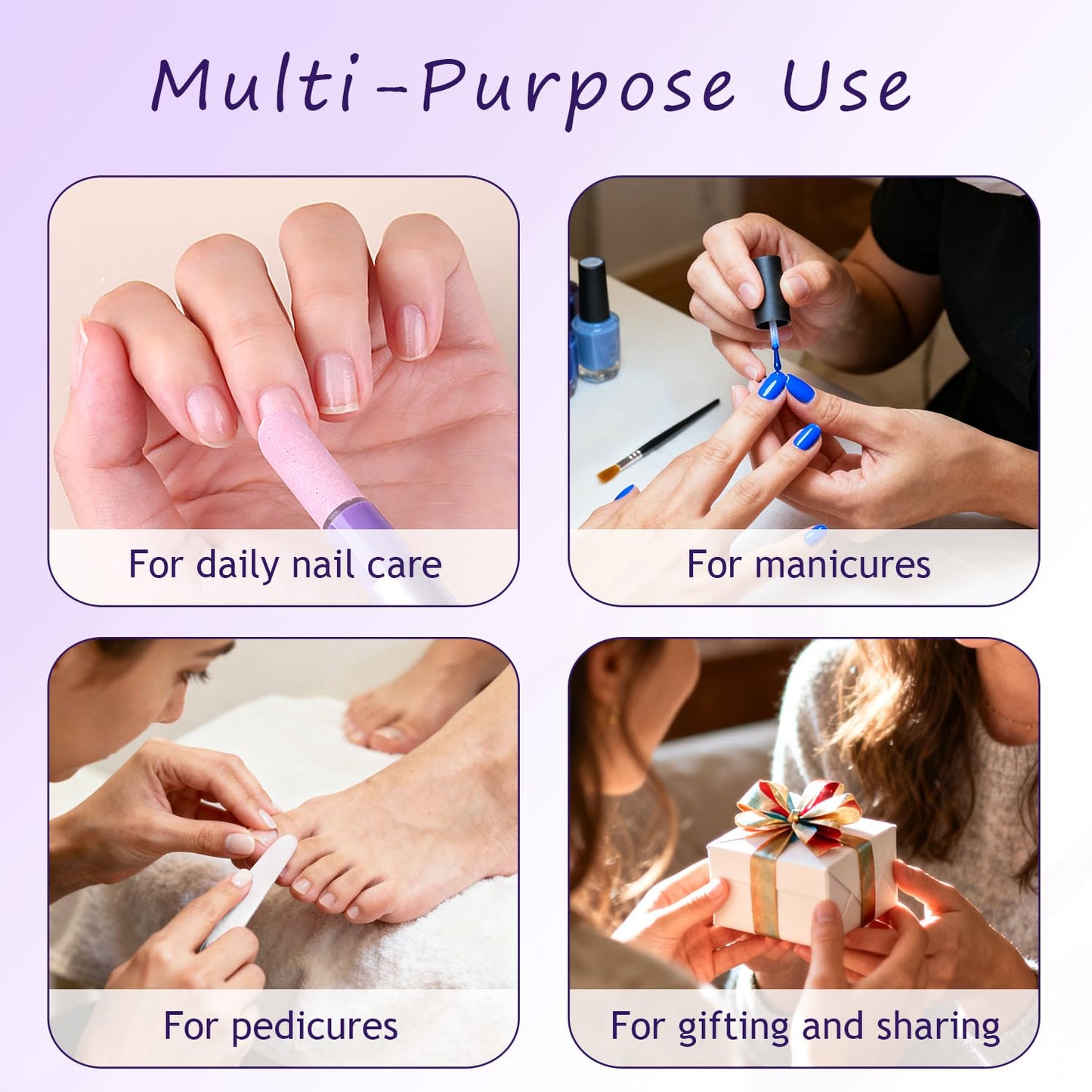2-in-1 Ceramic Cuticle Pushers with Oil for Nail Repair