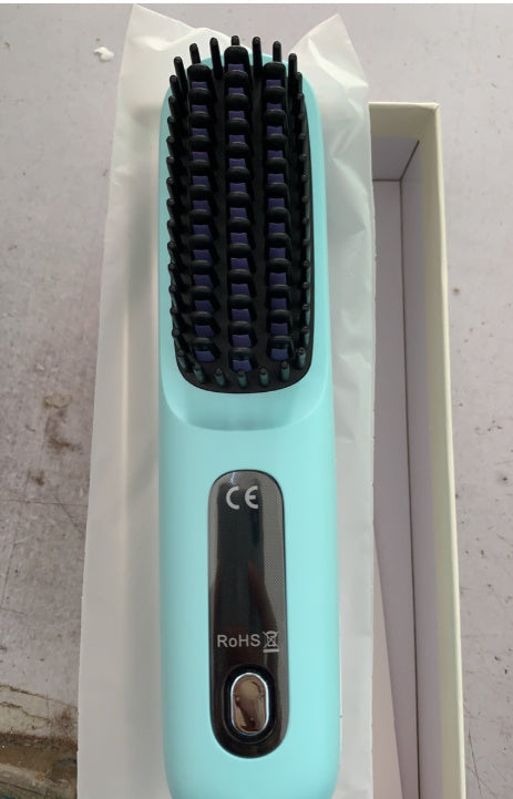Travel 2-in-1 Hair Styling Tool | Wireless Straightener Brush & Hot Curler Comb